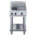 Waldorf 800 Series 600mm Electric Cooktop - Leg Stand - 2 Burner + 300mm Griddle - RN8403E-LS