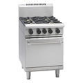 Waldorf 800 Series 600mm Gas Range Static Oven Low Back Version - 4 Burner - RNL8410G