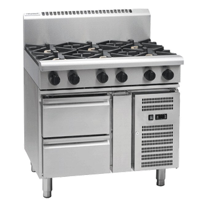 Waldorf 800 Series 900mm Gas Cooktop Low Back Version - Refrigerated Base - RNL8609G-RB
