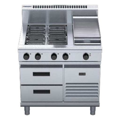 Waldorf 800 Series 900mm Electric Cooktop - Refrigerated Base - RN8603E-RB