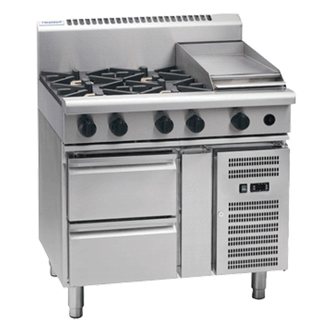 Waldorf 800 Series 900mm Gas Cooktop Low Back Version - Refrigerated Base - RNL8603G-RB