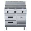 Waldorf 800 Series 900mm Electric Cooktop - Refrigerated Base - 900mm Griddle - RN8609E-RB