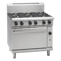 Waldorf 800 Series 900mm Gas Range Convection Oven Low Back Version - 6 Burner - RNL8610GC
