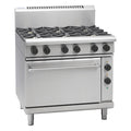 Waldorf 800 Series 900mm Gas Range Electric Static Oven Low Back Version - 6 Burner - RNL8610GE