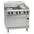 Waldorf 800 Series 900mm Gas Range Convection Oven - 4 Burner + 300mm Griddle - RN8613GC