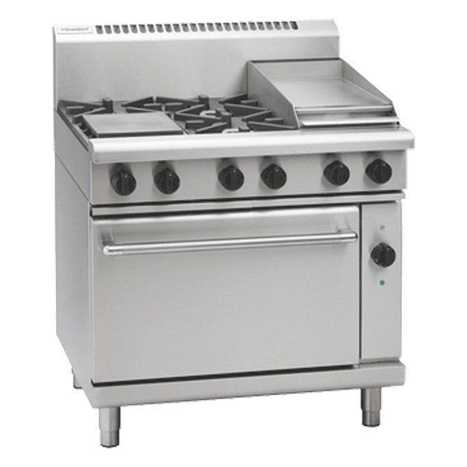 Waldorf 800 Series 900mm Gas Range Electric Convection Oven Low Back Version - RNL8613GEC