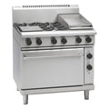 Waldorf 800 Series 900mm Gas Range Electric Static Oven Low Back Version - 4 Burner + 300mm Griddle - RNL8613GE