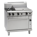 Waldorf 800 Series 900mm Gas Range Convection Oven Low Back Version - 2 Burner + 600mm Griddle - RNL8616GC