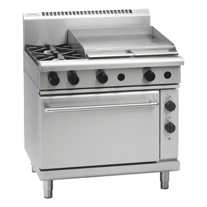 Waldorf 800 Series 900mm Gas Range Electric Static Oven Low Back Version - RNL8616GE