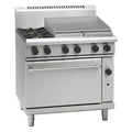 Waldorf 800 Series 900mm Gas Range Static Oven Low Back Version - 2 Burner + 600mm Griddle - RNL8616G