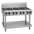 Waldorf 800 Series 1200mm Gas Cooktop Low Back Version - Leg Stand - 2 Burner + 900mm Griddle - RNL8809G-LS