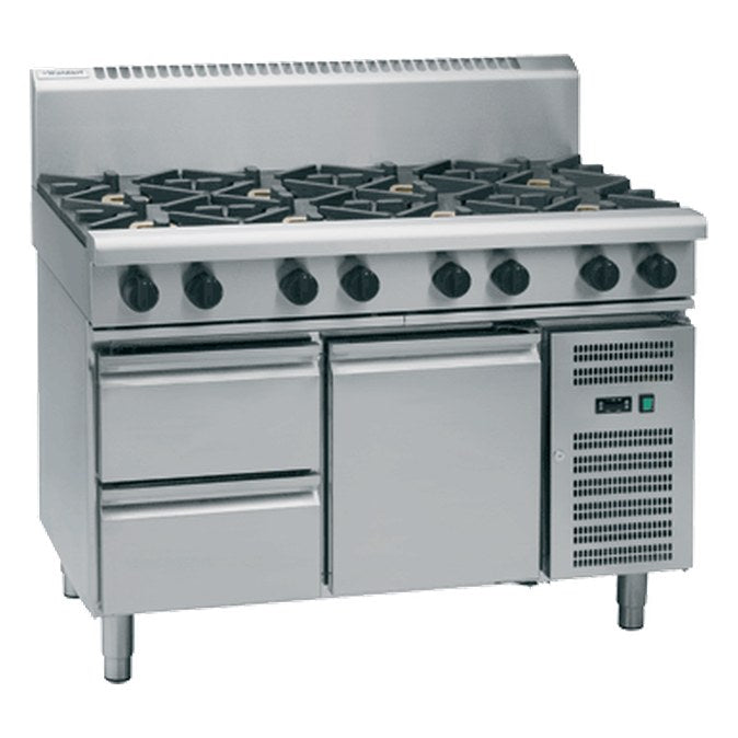 Waldorf 800 Series 1200mm Gas Cooktop Low Back Version - Refrigerated Base - RNL8809G-RB