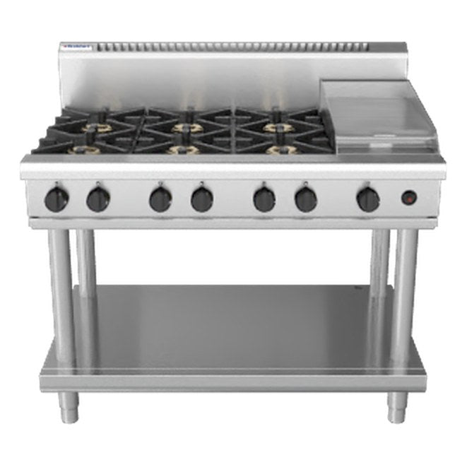 Waldorf 800 Series 1200mm Gas Cooktop - Leg Stand - RN8803G-LS