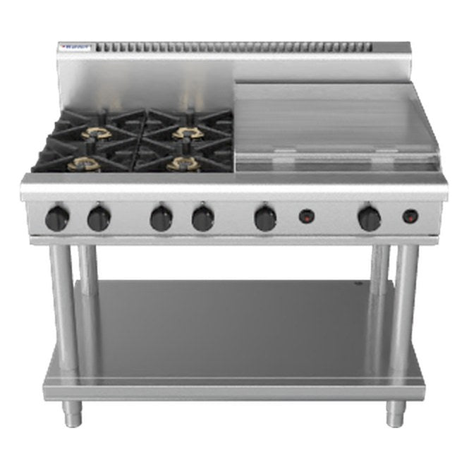 Waldorf 800 Series 1200mm Gas Cooktop - Leg Stand - RN8806G-LS