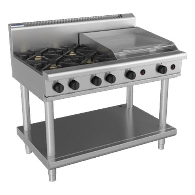 Waldorf 800 Series 1200mm Gas Cooktop - Leg Stand - RN8806G-LS