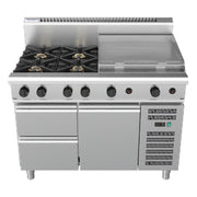 Waldorf 800 Series 1200mm Gas Cooktop - Refrigerated Base - RN8806G-RB