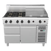 Waldorf 800 Series 1200mm Gas Cooktop - Refrigerated Base - RN8806G-RB