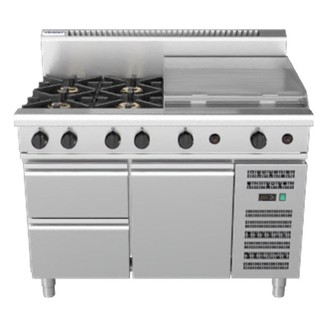 Waldorf 800 Series 1200mm Gas Cooktop - Refrigerated Base - RN8806G-RB