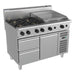 Waldorf 800 Series 1200mm Gas Cooktop - Refrigerated Base - RN8806G-RB