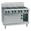 Waldorf 800 Series 1200mm Gas Range Electric Static Oven Low Back Version - 8 Burner - RNL8810GE
