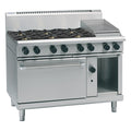Waldorf 800 Series 1200mm Gas Range Static Oven - 6 Burner + 300mm Griddle, 2/1 GN - RN8813G