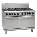 Waldorf 800 Series 1200mm Gas Range Static Oven Low Back Version - 6 Burner + 300mm Griddle, 2 x 1/1 GN - RNL8823G