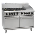 Waldorf 800 Series 1200mm Gas Range Static Oven - 6 Burner + 300mm Griddle, 2 x 1/1 GN - RN8823G