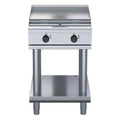 Waldorf 800 Series 600mm Electric Cooktop Low Back Version - Leg Stand - 600mm Griddle - RNL8406E-LS