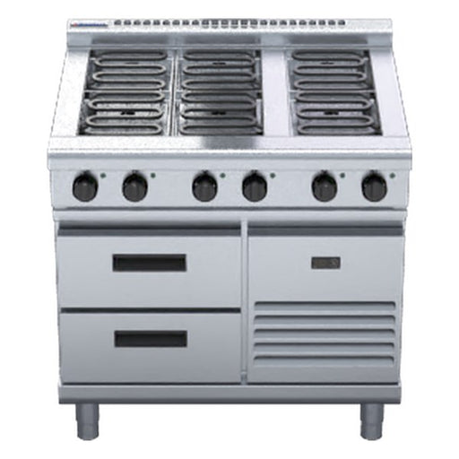 Waldorf 800 Series 900mm Electric Cooktop Low Back Version - Refrigerated Base - RNL8600E-RB