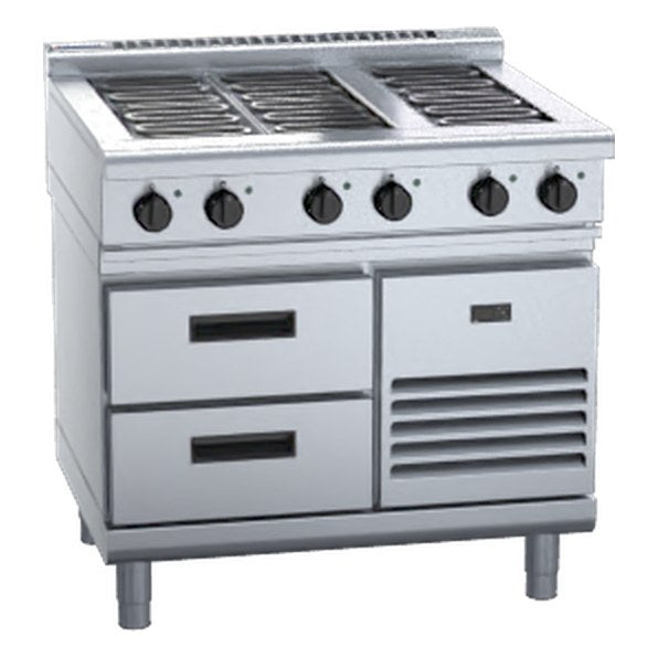 Waldorf 800 Series 900mm Electric Cooktop Low Back Version - Refrigerated Base - RNL8600E-RB