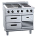 Waldorf 800 Series 900mm Electric Cooktop Low Back Version - Refrigerated Base - RNL8600E-RB