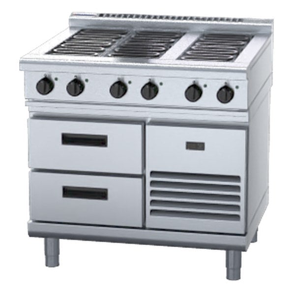Waldorf 800 Series 900mm Electric Cooktop Low Back Version - Refrigerated Base - RNL8600E-RB