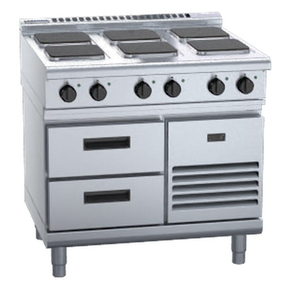 Waldorf 800 Series 900mm Electric Cooktop Sealed Hobs Low Back Version - Refrigerated Base - RNL8600SE-RB