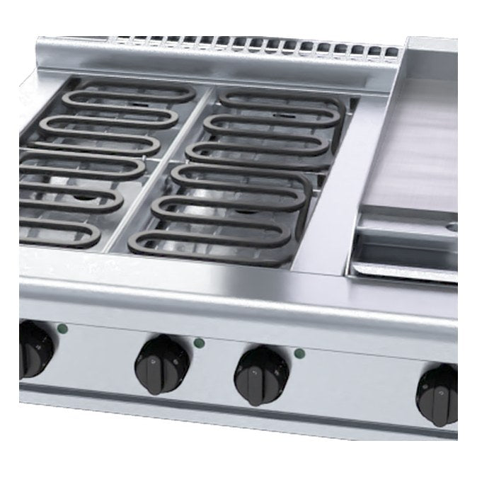 Waldorf 800 Series 900mm Electric Cooktop Low Back Version - Bench Model - RNL8603E-B