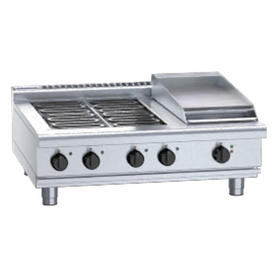 Waldorf 800 Series 900mm Electric Cooktop Low Back Version - Bench Model - RNL8603E-B