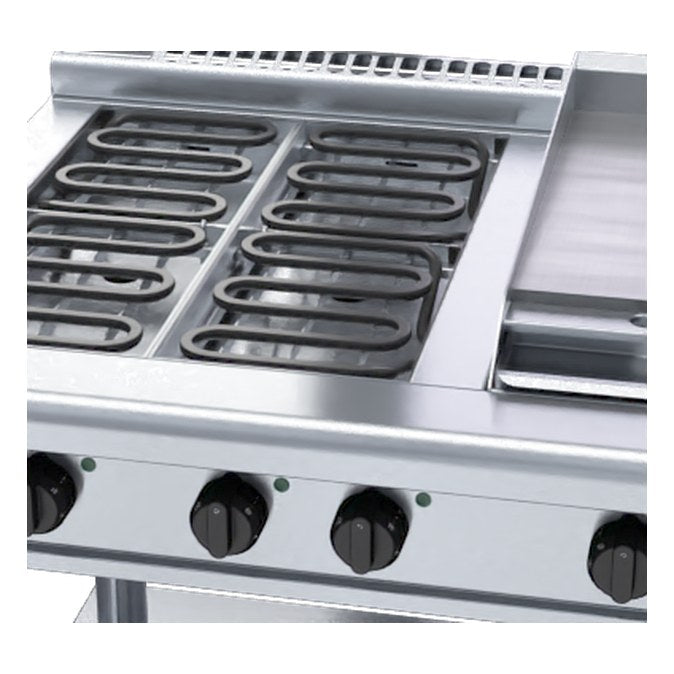 Waldorf 800 Series 900mm Electric Cooktop Low Back Version - Leg Stand - RNL8603E-LS