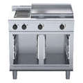 Waldorf 800 Series 900mm Electric Cooktop Low Back Version - Cabinet Base - 2 Burner + 600mm Griddle - RNL8606E-CB