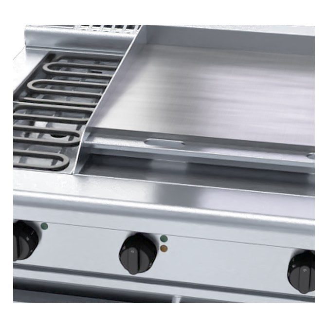Waldorf 800 Series 900mm Electric Cooktop Low Back Version - Refrigerated Base - RNL8606E-RB