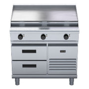 Waldorf 800 Series 900mm Electric Cooktop Low Back Version - Refrigerated Base - RNL8609E-RB