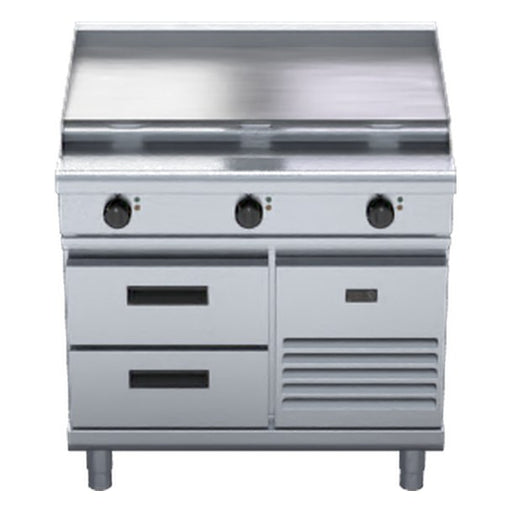 Waldorf 800 Series 900mm Electric Cooktop Low Back Version - Refrigerated Base - RNL8609E-RB