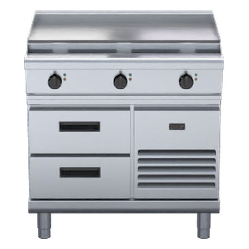 Waldorf 800 Series 900mm Electric Cooktop Low Back Version - Refrigerated Base - RNL8609E-RB