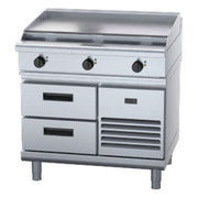 Waldorf 800 Series 900mm Electric Cooktop Low Back Version - Refrigerated Base - RNL8609E-RB