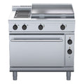 Waldorf 800 Series 900mm Electric Range Static Oven Low Back Version - 2 Burner + 600mm Griddle - RNL8616E