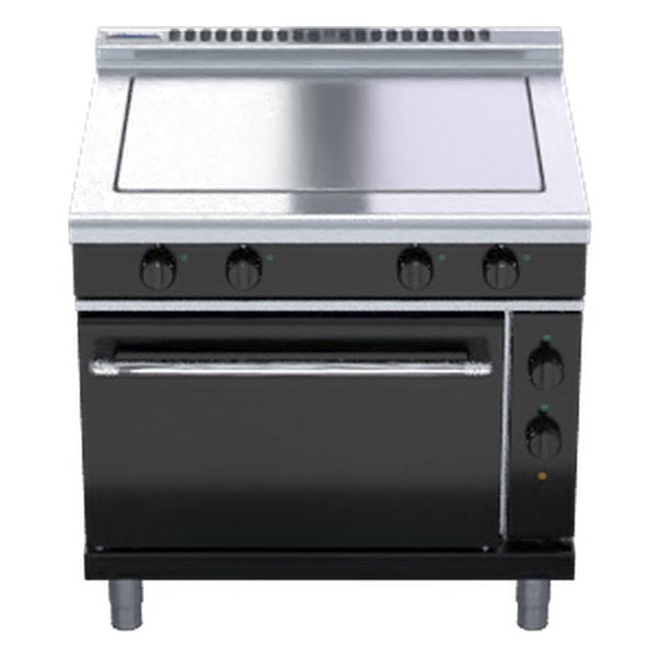 Waldorf bold 900mm Electric Solid Top Convection Oven Range Low Back Version - RNLB8114EC