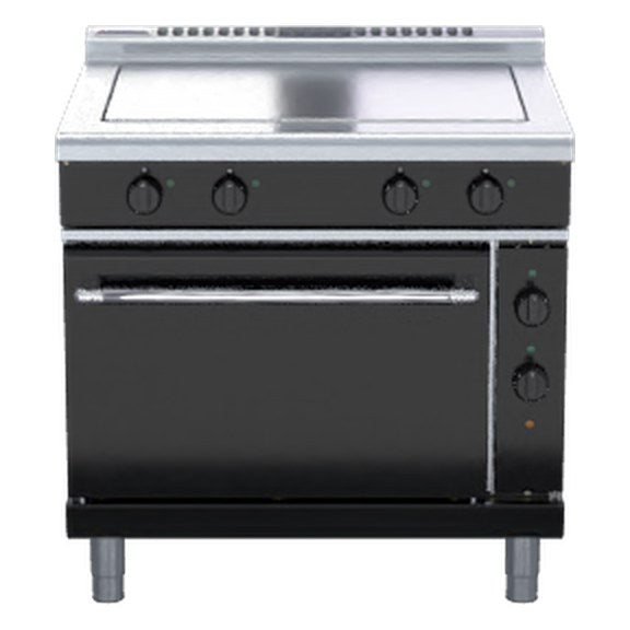 Waldorf bold 900mm Electric Solid Top Convection Oven Range Low Back Version - RNLB8114EC