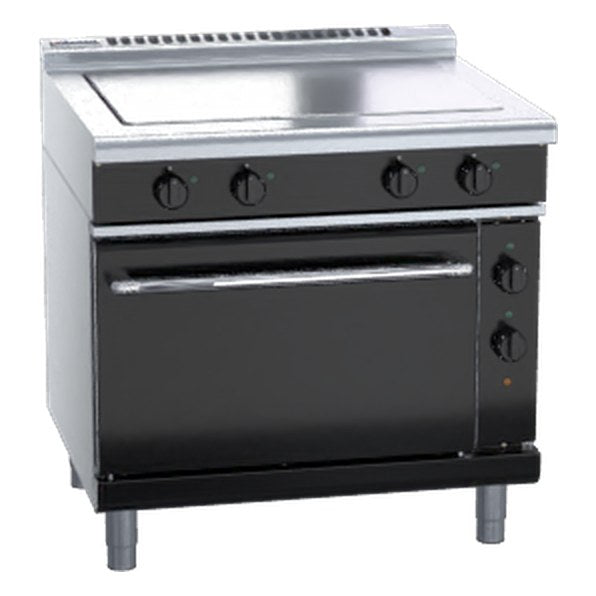 Waldorf bold 900mm Electric Solid Top Convection Oven Range Low Back Version - RNLB8114EC