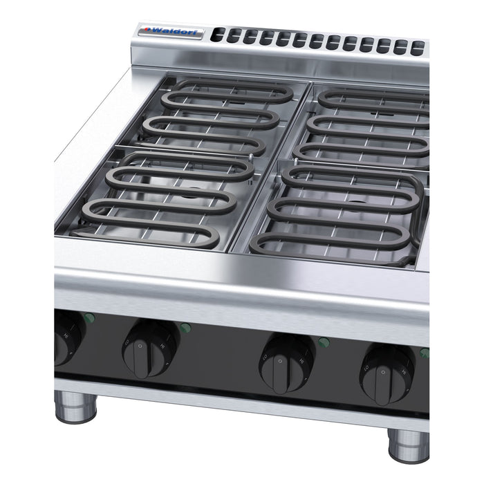 Waldorf Bold 600mm Electric Cooktop Low Back Version - Bench Model - RNLB8400E-B