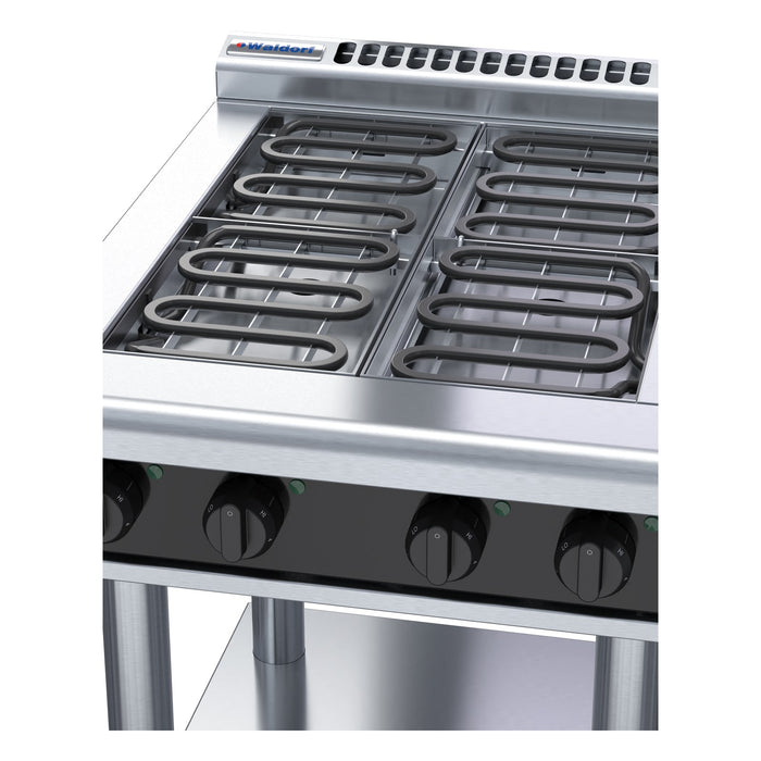 Waldorf Bold 600mm Electric Cooktop Low Back Version - Leg Stand - RNLB8400E-LS