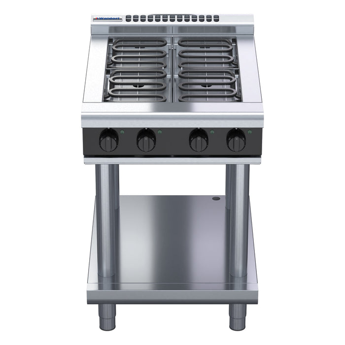 Waldorf Bold 600mm Electric Cooktop Low Back Version - Leg Stand - RNLB8400E-LS