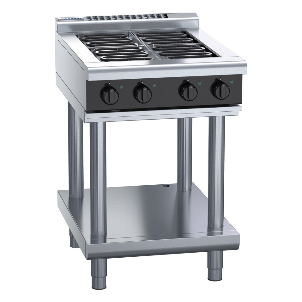 Waldorf Bold 600mm Electric Cooktop Low Back Version - Leg Stand - RNLB8400E-LS